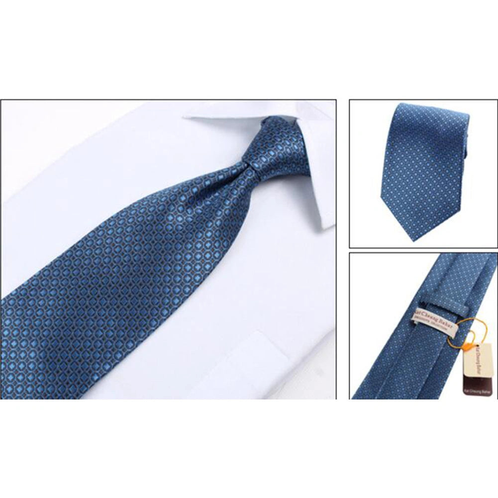 Decent Men Ties Business Men Necktie Cufflink Handkerchief Tie Clip Tie Set Gift Box-A13