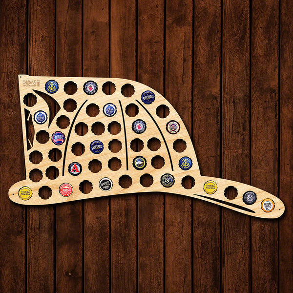 Firefighter Helmet Beer Cap Map