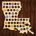 Louisiana Beer Cap Map - Large