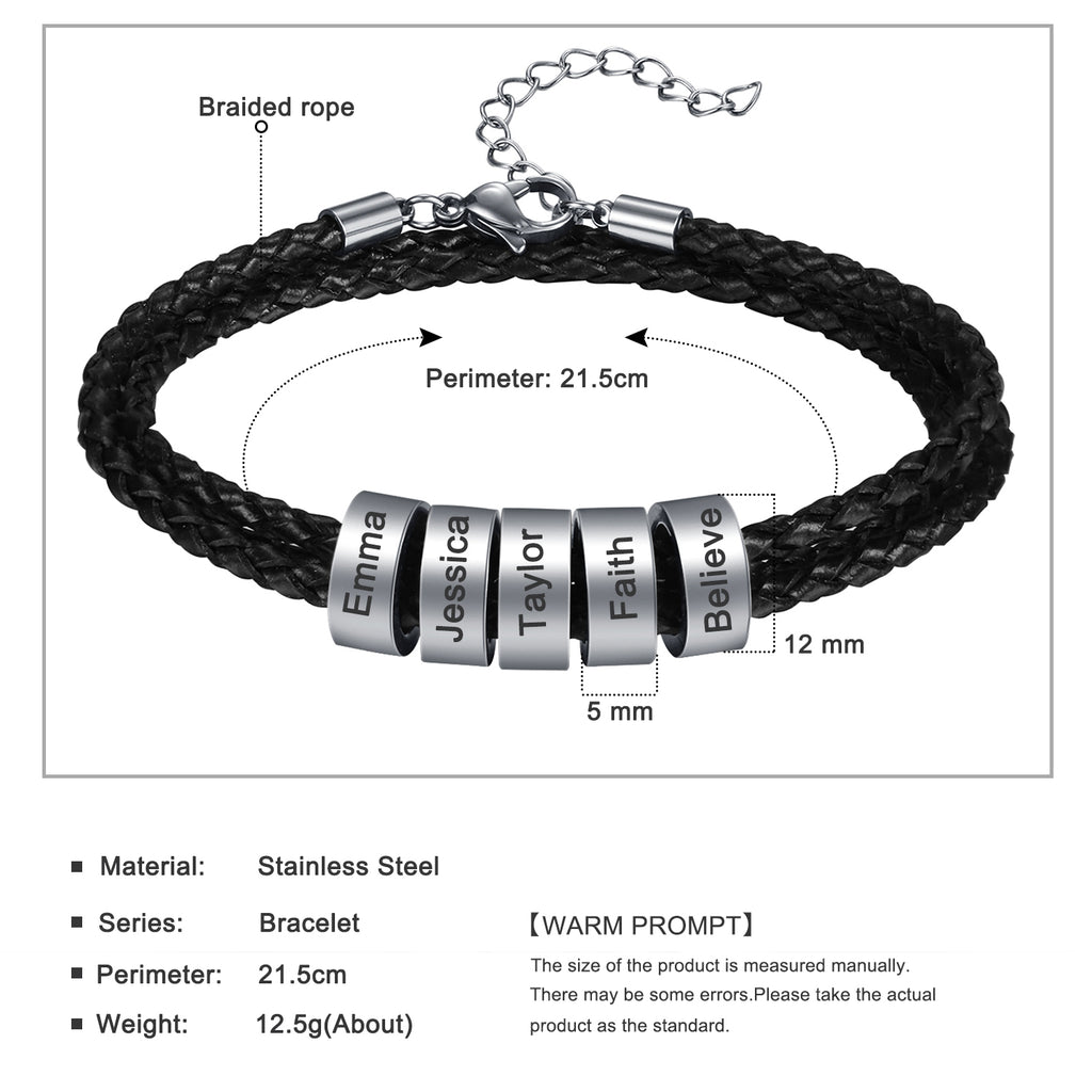 Personality Men Leather Braided Bracelet