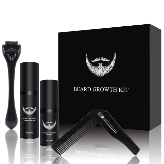 4 Pcs/Set Men Beard Growth Kit