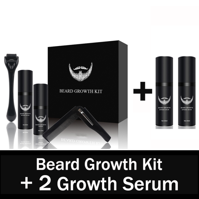 4 Pcs/Set Men Beard Growth Kit
