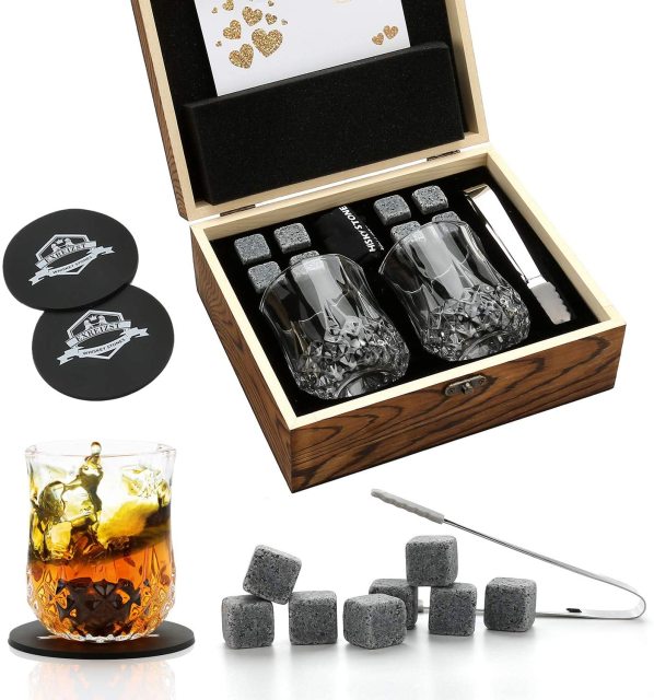 Whiskey Stones & Glasses Set