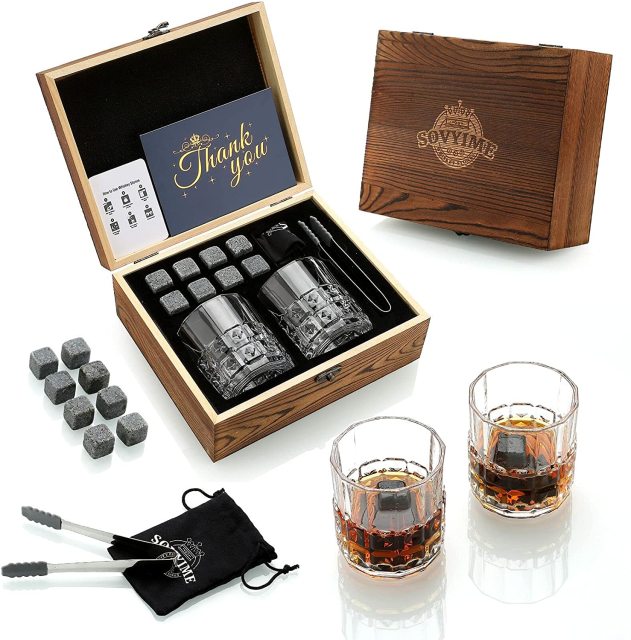 Whiskey Stones & Glasses Set