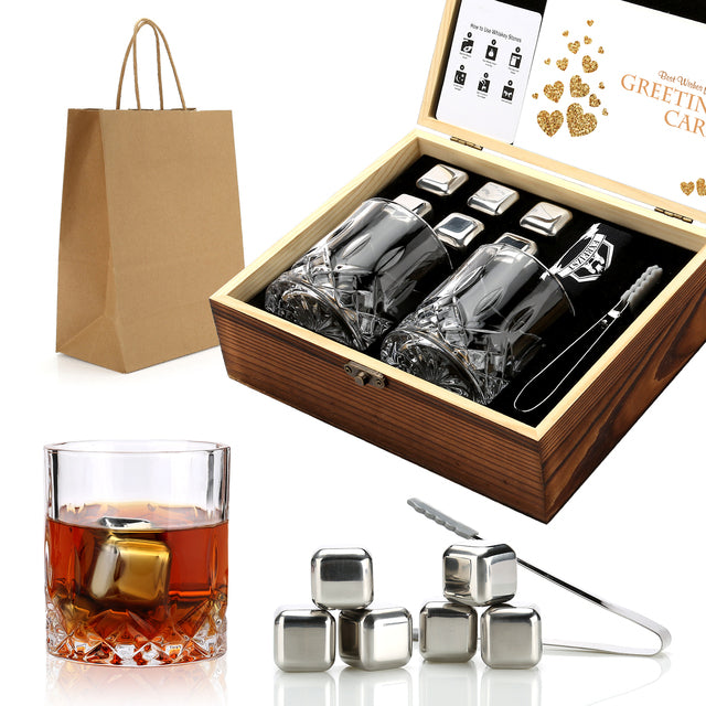 Whiskey Stones & Glasses Set