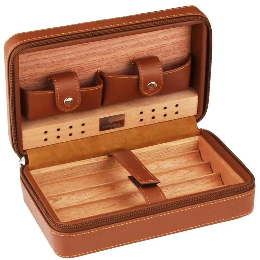 COHIBA Portable Cedar Wood Cigar Humidor