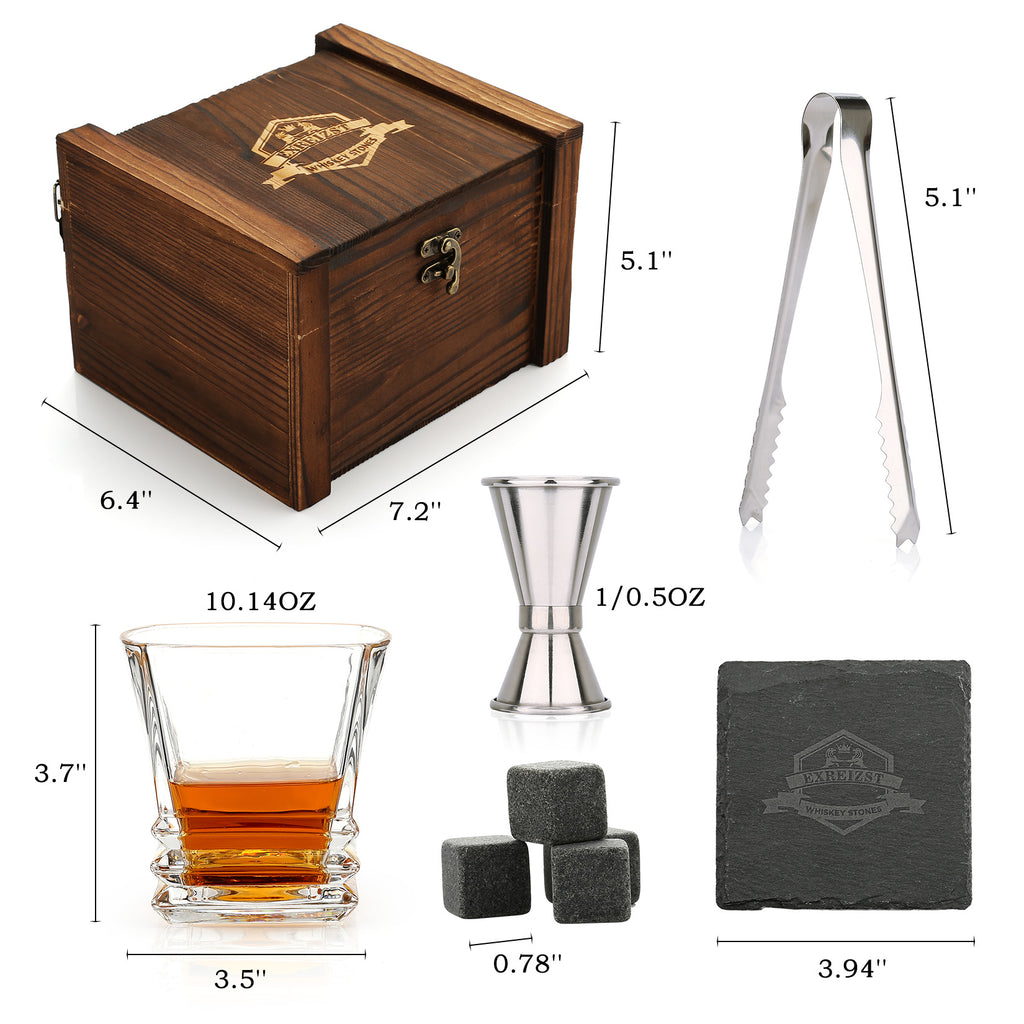 Whiskey Stones & Glasses Set