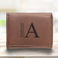 Men’s Vegan Leather Trifold Personalized Wallet - Rustic