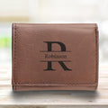 Men’s Vegan Leather Trifold Personalized Wallet - Rustic
