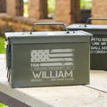 American Heroes Personalized 50 Caliber Ammo Box Can