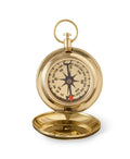 Personalized High Polish Gold Keepsake Compass with Wooden Box