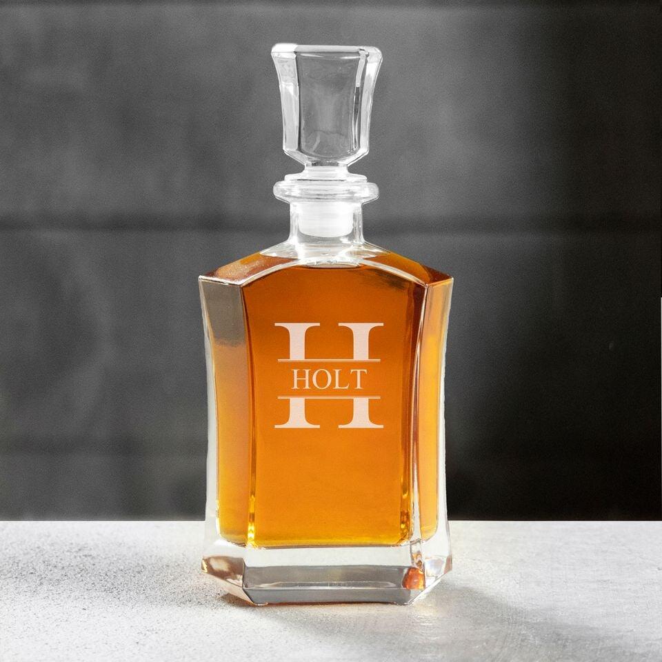Personalized Whiskey Decanter - 8 Monogram Designs