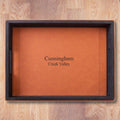Personalized Rawhide Vegan Leather Serving Tray