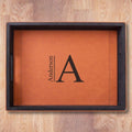 Personalized Rawhide Vegan Leather Serving Tray