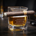 Stanford Engraved Whiskey Glass Cigar Holder