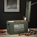 American Heroes Personalized 50 Cal Cigar Humidor Military Gift