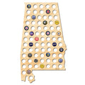 Alabama Beer Cap Map - Large
