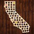 California Beer Cap Map - Large