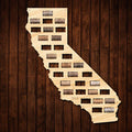 California Wine Cork Map