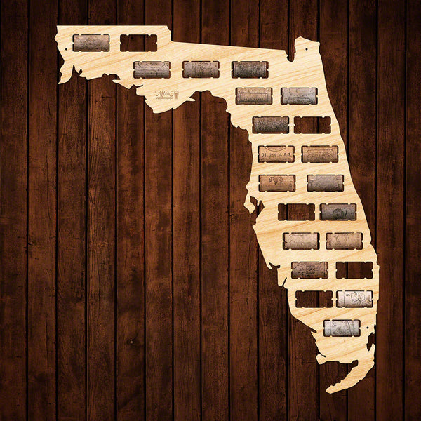 Florida Wine Cork Map
