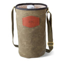 Personalized Waxed Canvas Field Tan Growler Carrier