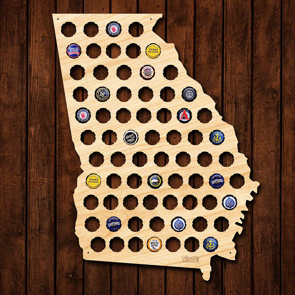 Georgia Beer Cap Map - Large