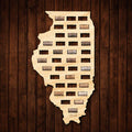 Illinois Wine Cork Map
