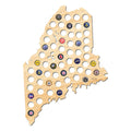 Maine Beer Cap Map - Large