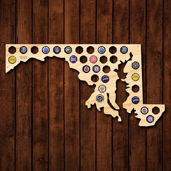 Maryland Beer Cap Map - Large
