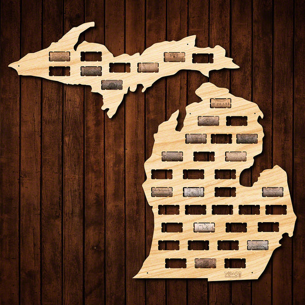 Michigan Wine Cork Map