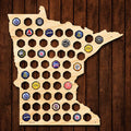 Minnesota Beer Cap Map - Large