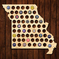 Missouri Beer Cap Map - Large