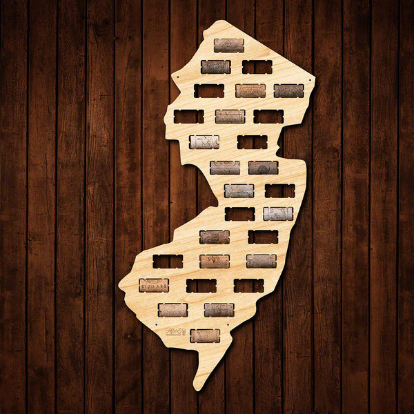 New Jersey Wine Cork Map