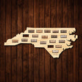 North Carolina Wine Cork Map