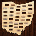 Ohio Wine Cork Map