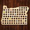 Oregon Beer Cap Map - Large