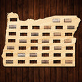 Oregon Wine Cork Map