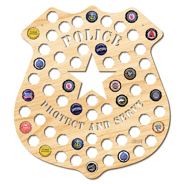 Police Badge Beer Cap Map – Aweshoppers