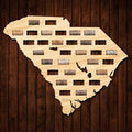 South Carolina Wine Cork Map