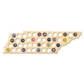 Tennessee Beer Cap Map - Large