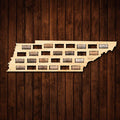 Tennessee Wine Cork Map