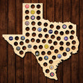 Texas Beer Cap Map - Large
