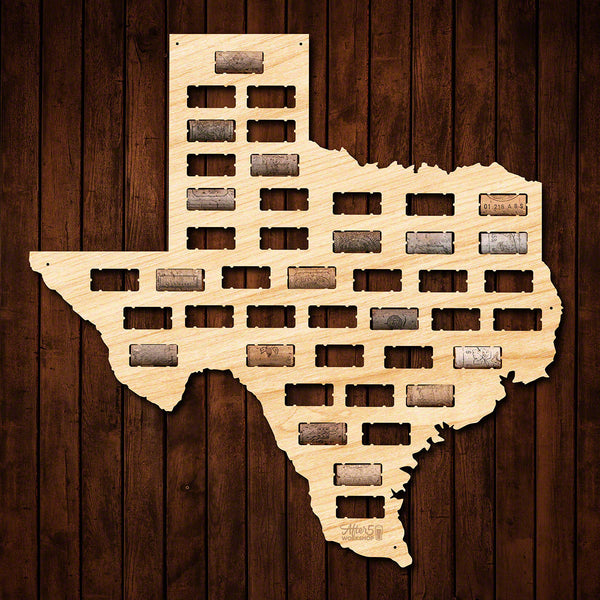 Texas Wine Cork Map