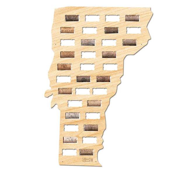 Vermont Wine Cork Map