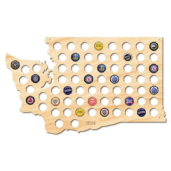 Washington Beer Cap Map - Large
