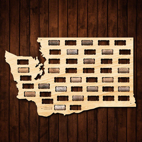Washington Wine Cork Map