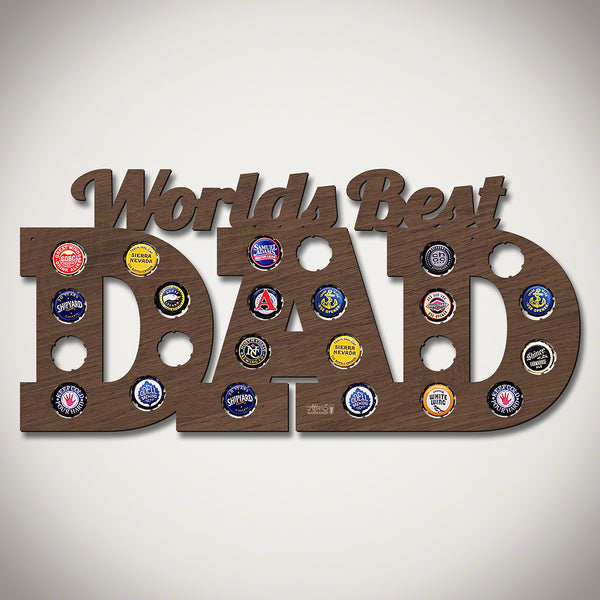 World's Best Dad Beer Cap Map