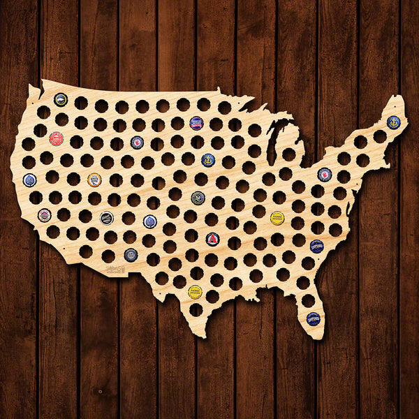 Beer Cap Map of USA - Giant XL