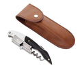 High Quality Portable Wine Bottle Opener with Leather Holder