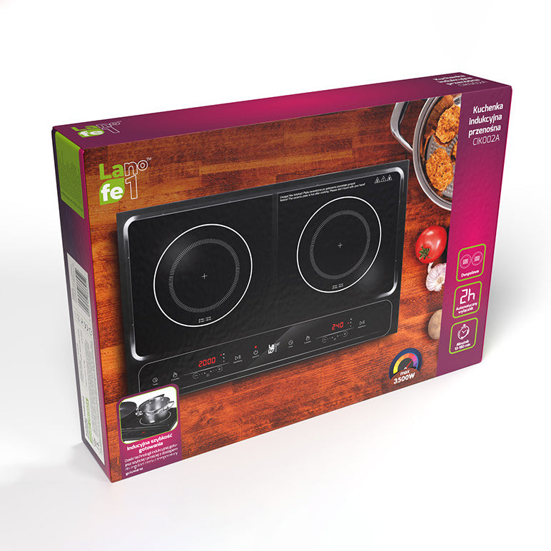 Two-zone Portable Induction Cooker